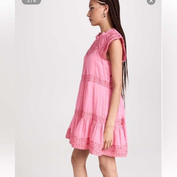 Veronica Beard - $598 Keely Pink Dark Peony Mini Dress Size 4 - Like NEW! - Picture 5 of 14